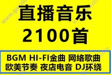 2020年5月最新直播主播平台DJ电音环绕BGM背景音乐HIFI迪曲嗨曲2100首