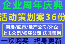 企业周年庆典年会活动传播方案策划案模板PPT案例36份