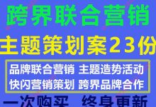 跨界品牌联合营销主题策划案整合营销PPT案例模板23份