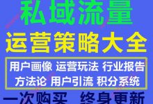 私域流量运营方法引流用户画像积分系统策略大全