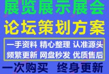 2020最新展览展会展馆布展会议论坛策划方案模板PPT合集64份
