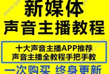 2020最新教程从零开始手把手教你做声音主播视频课程