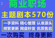 最新570份职场商业主题短视频剧本合集资料模板下载