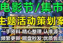电影节电影展主题活动策划方案PPT模板
