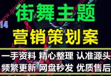 街舞主题争霸赛青春校园街舞挑战赛商业策划方案PPT模板