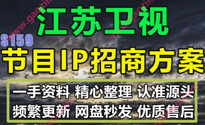 江苏卫视IP电视综艺节目真人秀招商推介方案完整实际策划案例22份