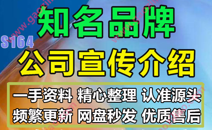 传媒广告设计文化传播等行业知名公司品牌简介完整案例110份