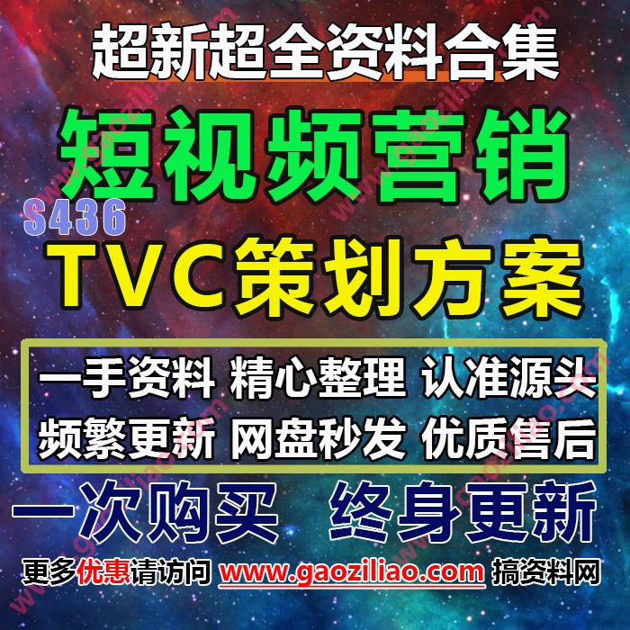 短视频营销策划方案TVC 宣传视频创意PPT完整案例15份